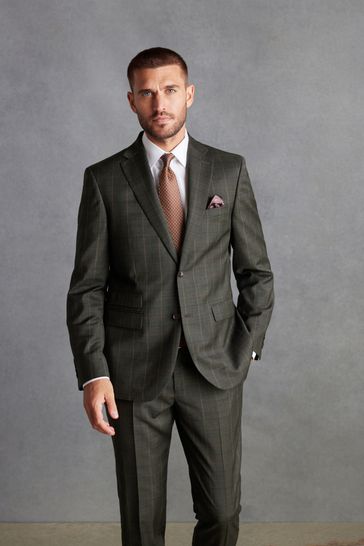 Buy Tailored Fit Signature Empire Mills British Fabric Check Suit