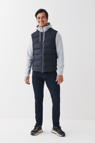 Sweater sleeve puffer jacket sale