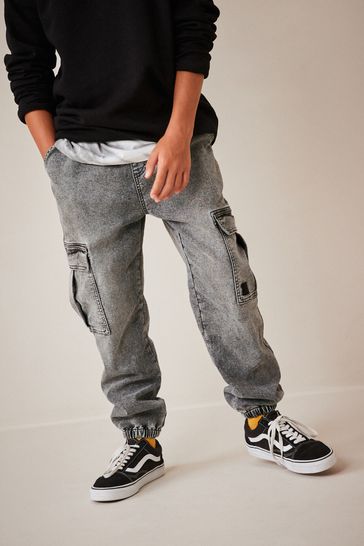 Buy Cargo Jeans With Elasticated Waist 3 16yrs from Next