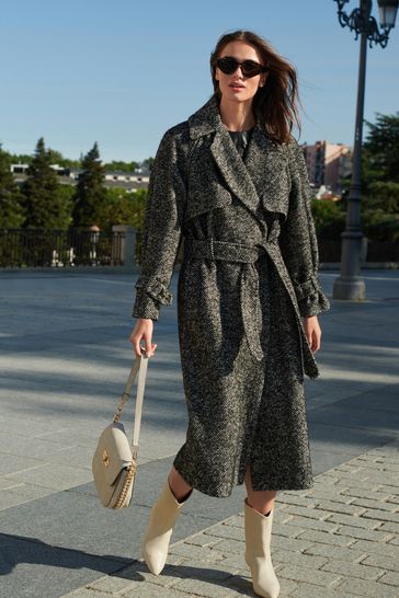 Lined trench coat sale