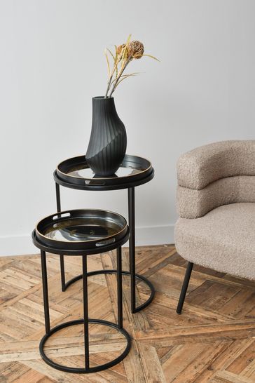 Black tray table shop set