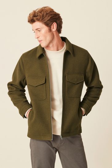 Olive Green Trucker Jacket