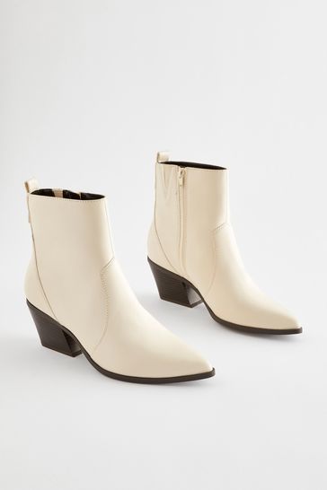 White ankle boots best sale western