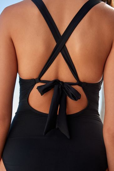 Buy High Neck Keyhole Cut Out Tummy Control Swimsuit from Next