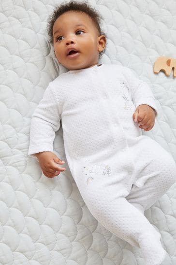 White shops velour sleepsuit