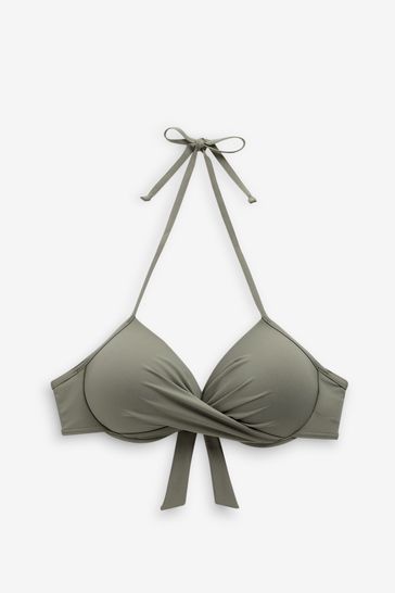 Buy Padded Wired Plunge Bikini Top from Next