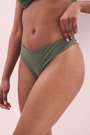 High waisted and high leg bikini bottoms top