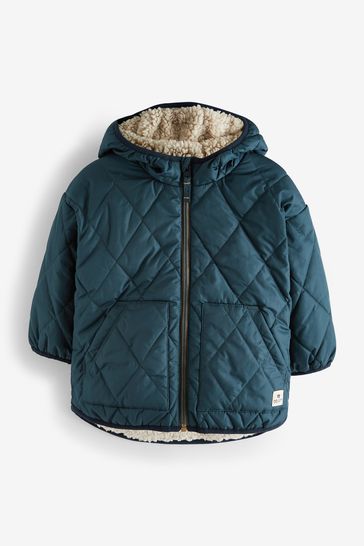 Boys borg lined coat best sale