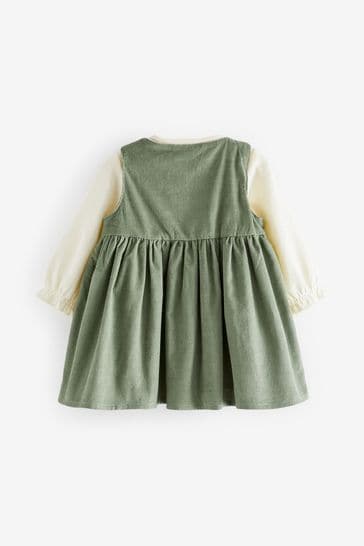 Buy Baby Pinafore Dress And Bodysuit 3 Piece Set 0mths 2yrs from