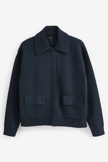 Navy button up store cardigan