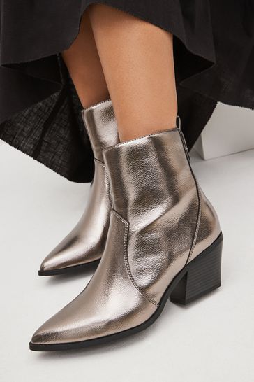 Bone White Forever Comfort Cowboy Western Ankle Boots