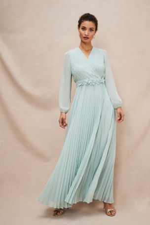 Buy Phase Eight Green Alecia Pleated Maxi Dress from the Next UK online ...