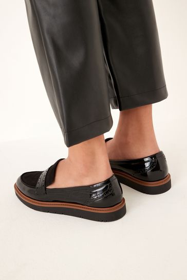 Buy Forever Comfort Brogue Detail Chunky Sole Loafers from Next
