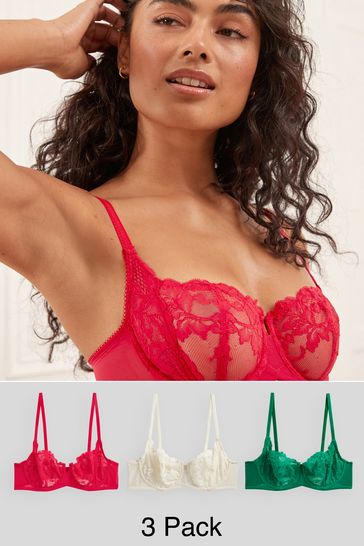 Buy Lace Bras 3 Pack from Next