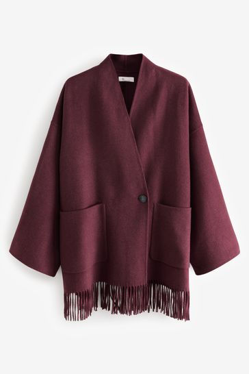 Kimono Wrap Jacket Berry