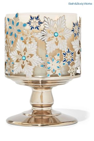 bath and body works candle holder snowflake