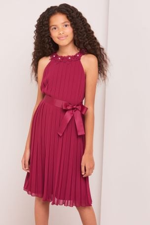 Buy Lipsy Pleated Chiffon Occasion Dress from the Laura Ashley