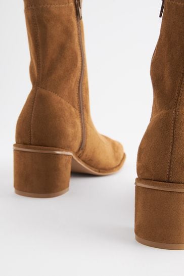 Brown sock ankle boots clearance