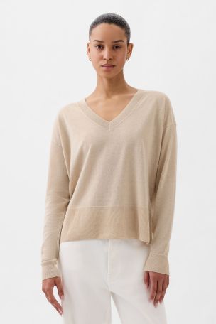 Linen clearance blend jumper