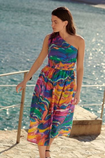 Pink and blue summer dress outlet
