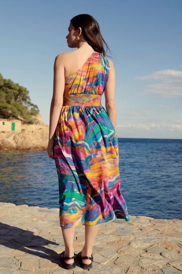 Pink and blue summer dress on sale