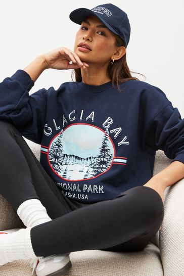 Navy Graphic Sweatshirt