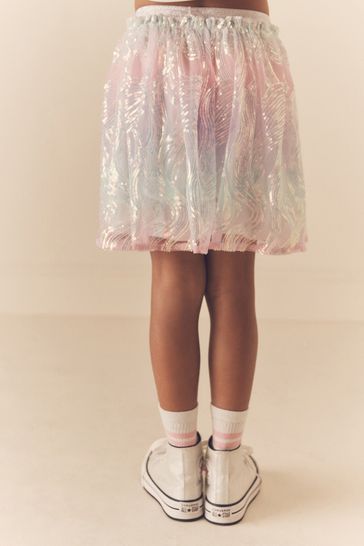 Pink/Blue Sequin Pull On Skirt (3-16yrs)