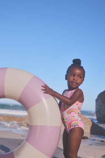Pink Rainbow Unicorn Swimsuit 3mths 7yrs
