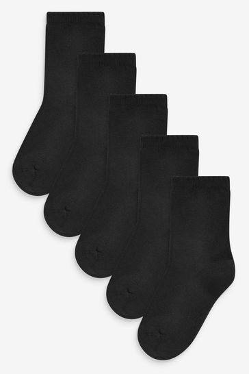 M&Co Teen Girls Trainer Socks Pack Of Five Coloured Sole