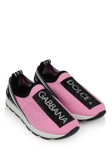 girls black and pink trainers