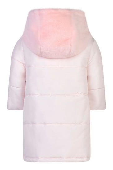 girls pink padded coat