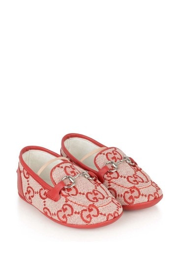Kids Red GG Loafers | Childsplay Clothing Kuwait