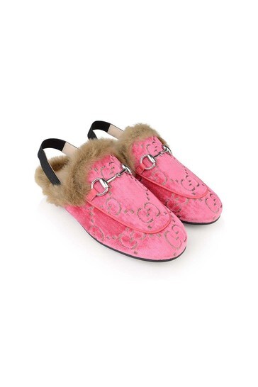 gucci pink velvet shoes