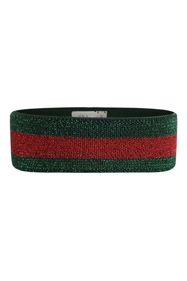 Red \u0026 Green Stripe Shiny Headband 