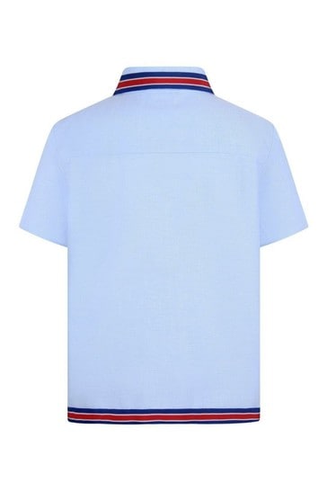 قميص قطن أزرق للأولاد البيبي