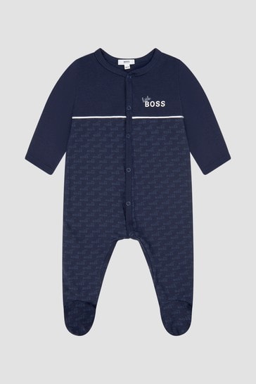 Baby Boys Navy Sleepsuit