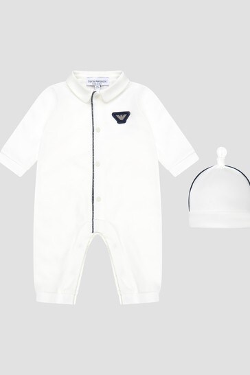 Baby Boys White Rompersuit