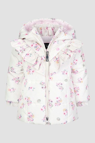 Baby Girls Ivory Floral Jacket