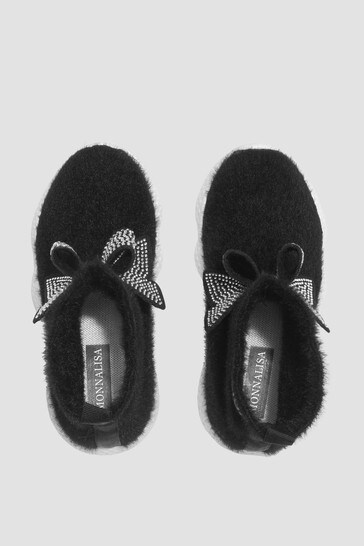 حذاء رياضي أسود للبنات من Monnalisa
