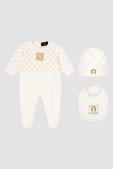 Baby White Sleepsuit Gift Set