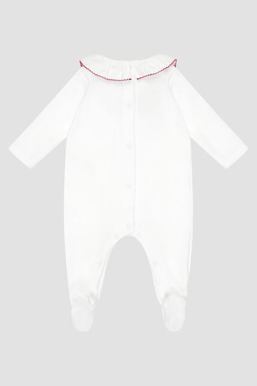 Baby Girls White Sleepsuit