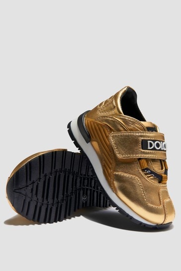 Baby Girls Gold Trainers