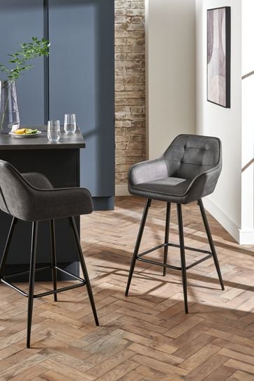 Cole Kitchen Bar Stool From The, Gray Padded Counter Stools Uk