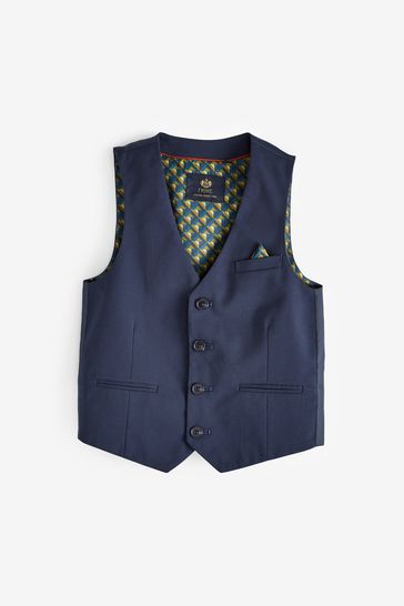 Navy Blue Stand Alone Waistcoat (12mths-16yrs)