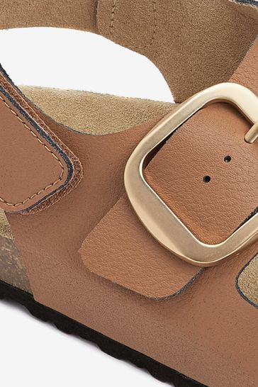 Footbed sandals with backstrap cheap