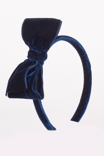 Navy Blue Velvet Headband