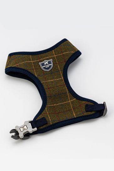 tweed dog harness
