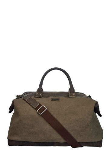 Buy OSPREY LONDON Stone Old Calf Leather Hunter Weekend Holdall Bag from the Laura Ashley online shop