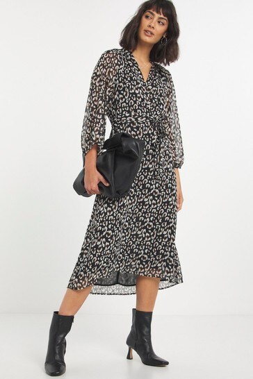 Buy JD Williams Animal Print Glitter Wrap Dress from the Next UK online shop