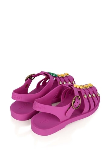 Girls Pink Rubber Sandals